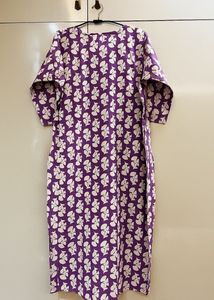 New Purple Floral Woman Kurti (not worn)