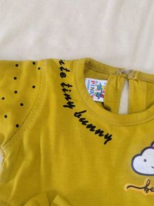 Mustard Color Frock Pant Set