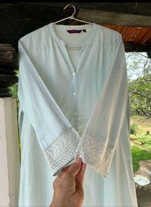 LIGHT SEA GREEN LONG KURTA OR DRESS