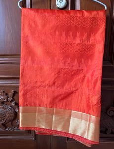 Orange Art Silk Saree
