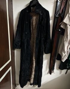 Elegant Black Velvet Coat
