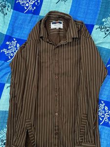 Striped Brown Shirt - Size L