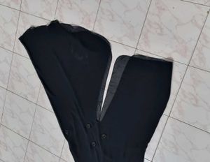 New Hijab Black Crystal Stoned