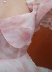 Pink Puff Sleeves Princess Mini Dress