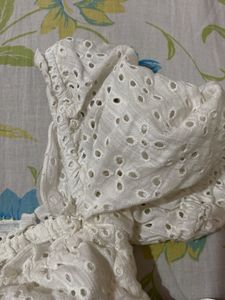 White Eyelet Crop Top