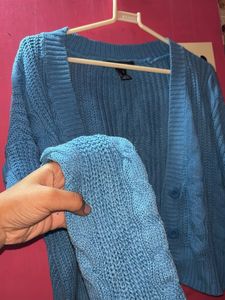 Forever 21 Blue Knit  cardiagn