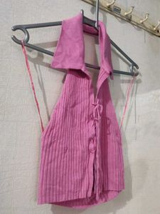 Y2k Pink Halter Top