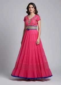 Elegant Pink Anarkali Gown