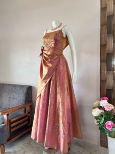 sequined silk blend luxury gown