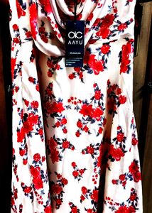 Floral Cowl Neck Dress