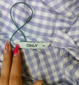 Lavender Gingham Wrap Top- ONLY