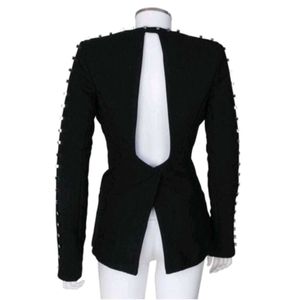 Silver Studded Backless