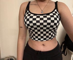 SHEIN- Checkerboard pattern top