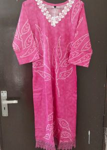 New Unused Vneck Mirror Work Pakistani Suit