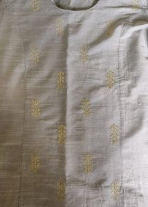 Ash Colour Kurta With Golden Print . Size: Large. New Never Used After Buying .