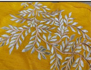 Designer Applique Work Mustard Pakistani Suit Set
