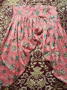 Pink Floral Patiala Suit