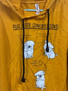 Cute Pug Print Hoodie
