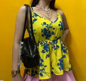 Floral Peplum Tank Top