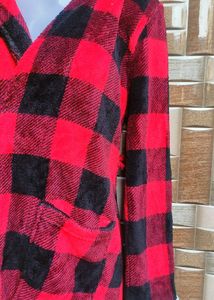 Red &amp; Black Plaid Robe