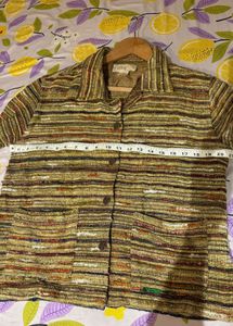 Stripped Textured Jacket