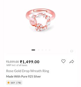 giva 925 silver Rose Gold color Wreath Ring