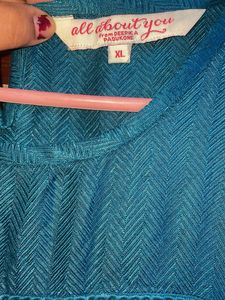 All About You Blue Lace Detail Top XL