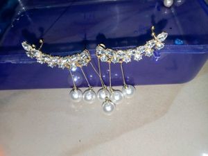 Pearl &amp; Crystal Ear Cuffs