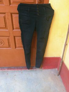 High Waist Black Jeans