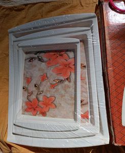 Plastic Tray Set Of 3