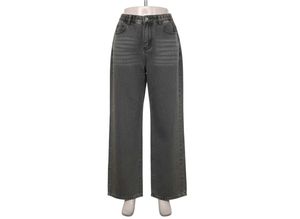 Gray Wide Leg Denim Jeans