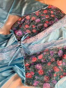 Satin Long Slip Robe ( Sleepwear)
