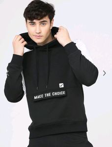 Highlander Men Black Printed Hoodie Sweatshirt