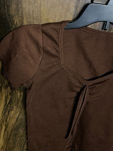 Brown Crop Top