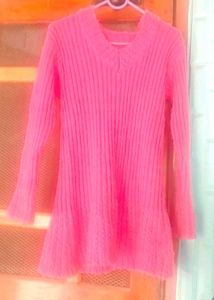 Pink Hand-Knitted Sweater