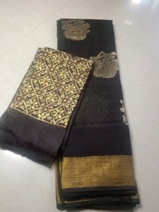 Chiffon Saree With Embroidery Blouse Printed