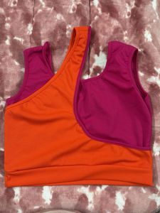 Color Block Crop Top