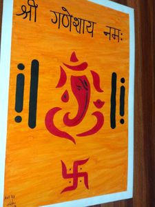 Handmade Ganesha Painting With Frame
