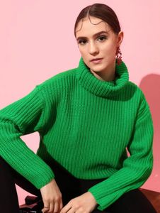 Emerald Green Knit Turtleneck