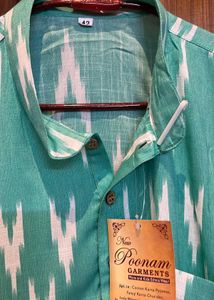 FREE WITH PYJAMA+ MEN&#39;S Ikat Print Kurta