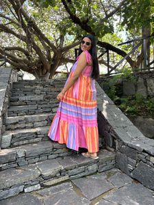 Colorful Striped Maxi Dress