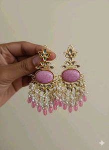Pink Stone Earrings