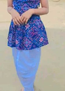 sleeveless top with Patiala