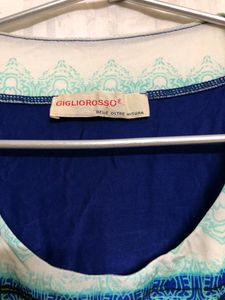 Gigliorosso Blue Half Sleeve Top