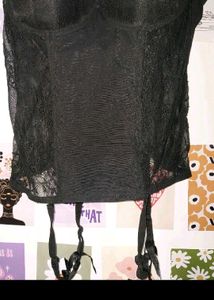 Lace Net Corset With Stocking Option
