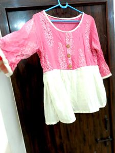 Pink Embroidered Top