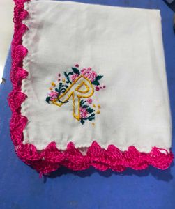 Self Embroided Handkerchief 🌹🌷🌼🌿