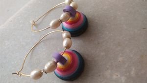 Rainbow Colour Jhumka Earrings