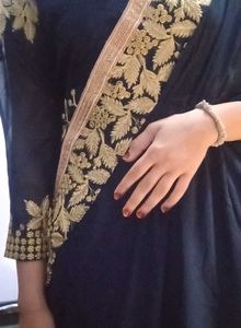 Neavy Blue Golden  Frock Anarkali Sale/offer/gown