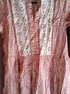 Pink Printed Cotton Dress